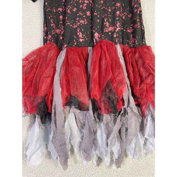 Spirit Halloween Red Black Clown Costume Dress Adult‎ Small Medium 2-8 Tutu - Picture 10 of 11